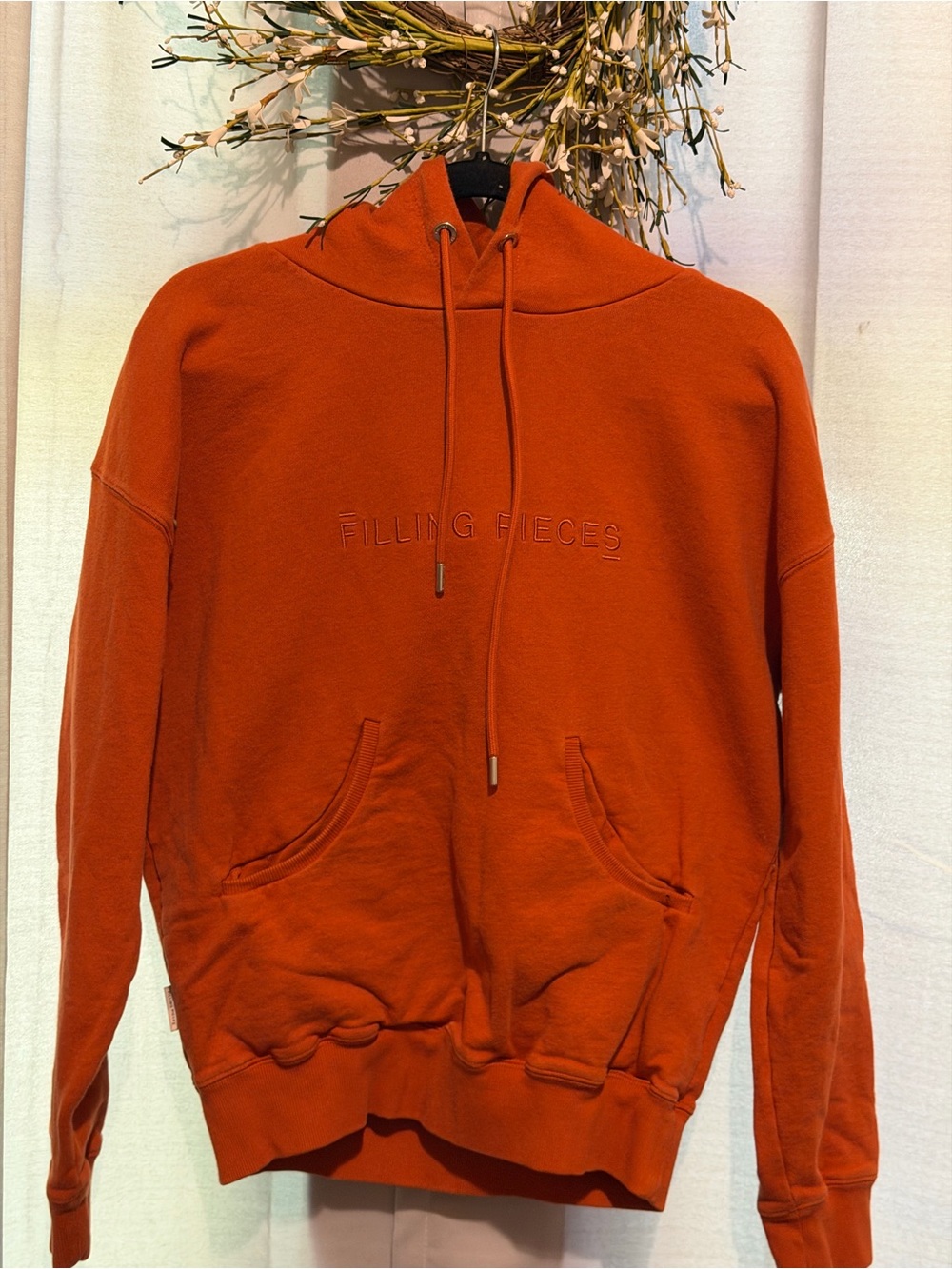 Filling Pieces Pullover Hoodie in Burnt Orange
